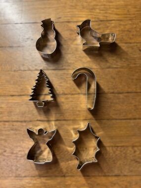 Holiday Stainless Steel Cookie Cutter Set - Silver Christmas Shapes